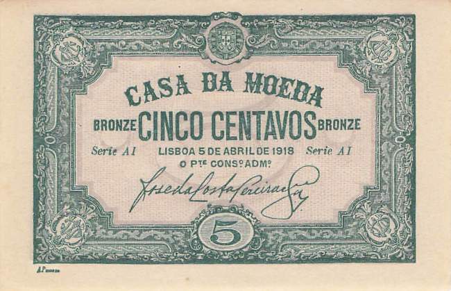 5 Centavos 5.4.1918
